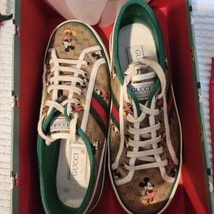 ❤️GUCCI X DISNEY 1977 ACE WOMEN'S MICKEY MOUSE SNEAKER 39/9 ❤️❤️LOVED❤️❤️EUC!